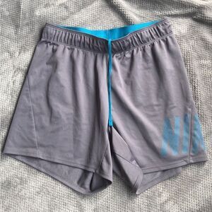 242. Nike Dri-FIT Gray and Teal Shorts size XS